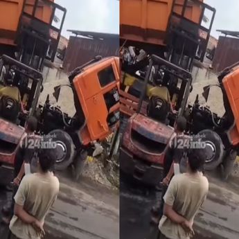 VIDEO: Sopir Truk Tewas Mengenaskan dalam Kondisi Terjepit