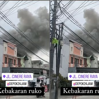 VIDEO: Kebakaran Mengerikan Landa Ruko Mewah di Cinere Depok