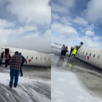 Seluruh Penumpang dan Kru Pesawat Delta Air Lines yang Kecelakaan di Bandara Toronto Selamat