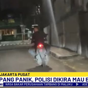 Panik! Pemotor Buntuti Taksi Online, Dikira Begal Ternyata Polisi