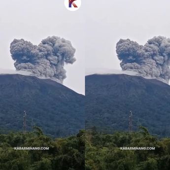 VIDEO: Penampakan Mengerikan Gunung Marapi Erupsi Pagi Ini