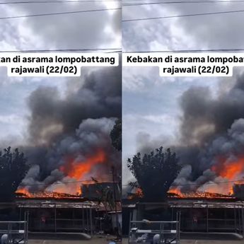 VIDEO: Ngerinya Kebakaran Hantam Asrama Lompobattan