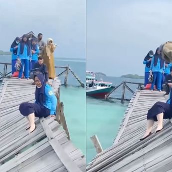 Viral! Perawat dan Bidan di Pulau Sembilan Bertaruh Nyawa Lewati Jembatan Rusak