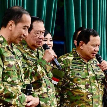 Momen Prabowo, SBY dan Jokowi Nyanyi Bareng di Retret Magelang