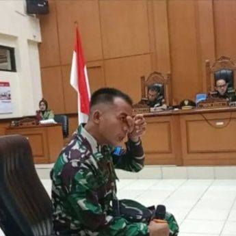 Tangis Terdakwa Anggota TNI AL di Persidangan, Menyesal Tembak Bos Rental