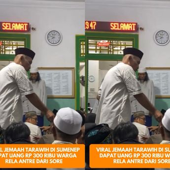 VIDEO: Salat Taraweh di Sumenep, Jemaah Dapat Amplop Rp300 Ribu