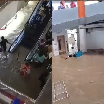 Mobil dan Motor Masih Terendam di Parkiran Mega Mall Bekasi