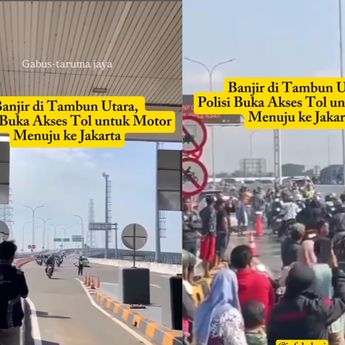 VIDEO: Bahagianya Ribuan Pemotor Masuk Jalan Tol Cibitung-Cilincing Menuju Jakarta