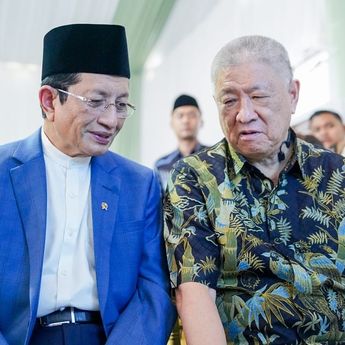 Momen Menag Nasaruddin Bersama Aguan Hadiri Pemancangan Perdana Masjid Al-Ikhlas di PIK