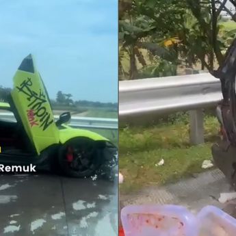 Kronologi Lamborghini Hijau Ringsek Usai Tabrak Ignis di Tol Jombang