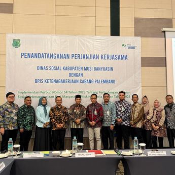 45 Ribu Masyarakat Miskin Pekerja Rentan Kabupaten Musi Banyuasin Terlindungi Program Jaminan Sosial Ketenagakerjaan di Tahun 2025