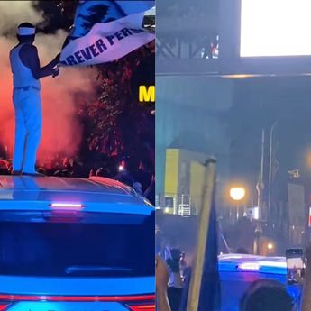 Pakai Singlet, Dedi Mulyadi Turut Rayakan Kemenangan Persib Bandung
