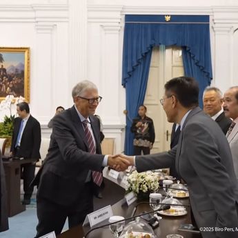 Sambutan Hangat Prabowo Subianto untuk Bill Gates di Istana Merdeka