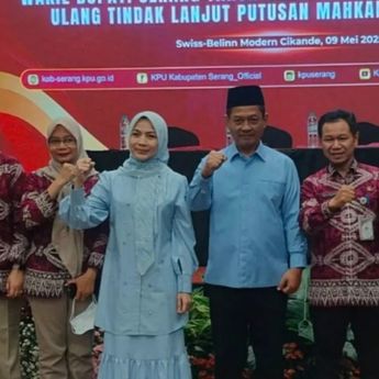 Istri Mendes PDT, Ratu Zakiyah Ditetapkan sebagai Bupati Serang Terpilih Usai PSU