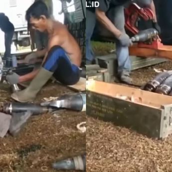 Viral Amunisi Kedaluwarsa Milik TNI Digetok Palu dan Dipahat oleh Warga Sipil