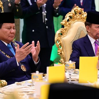 Prabowo Dijamu Santap Siang Kenegaraan oleh Sultan Brunei