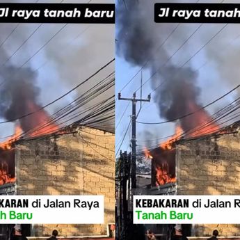 Kebakaran Hebat Melanda Rumah di Tanah Baru Depok