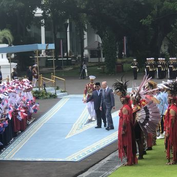 Prabowo Terima PM Australia Albanese di Istana Merdeka dengan Upacara Kenegaraan