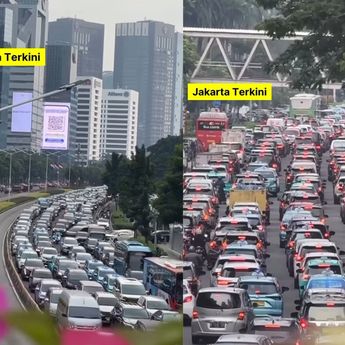 VIDEO: Penampakan Macet Horor Jalan Jenderal Sudirman Sore Ini