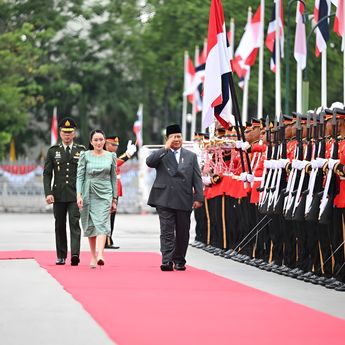 Momen Prabowo Disambut Hangat PM Thailand dengan Jajar Kehormatan