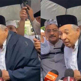 Quraish Shihab di Pemakaman Ibrahim Assegaf Suami Najwa Shihab saat Turun Hujan: Ini Tanda Rahmat Tuhan