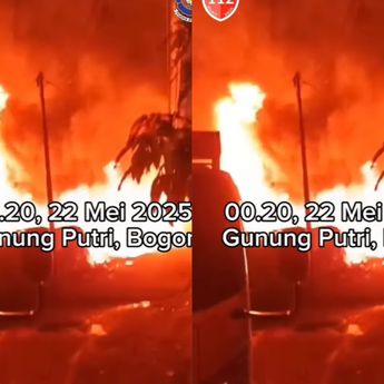 Kebakaran Melanda Lapak di Gunung Putri Bogor Pagi Ini