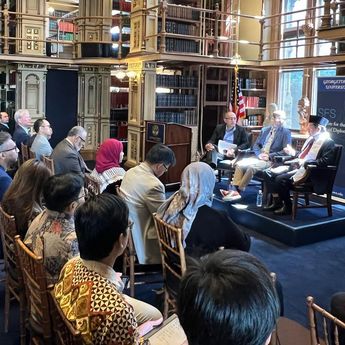 Menag Nasaruddin Umar Bicara Moderasi Beragama dan Ekoteologi di Georgetown University