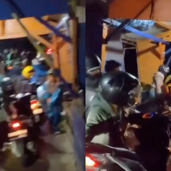 Detik-detik Jembatan Terapung Cijeruk Ambruk, Pengendara Motor Panik Selamatkan Diri
