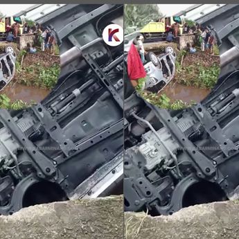 VIDEO: Mobil Terbalik Sampai Ringsek di Pesisir Selatan, Korban Luka-luka
