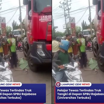 Pelajar Tewas Terlindas Truk Tangki SPBU di Lampung, Jasad Ditutupi Daun Pisang
