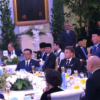 Momen Hangat Gala Dinner Prabowo dengan Macron dan Istrinya di Istana Negara