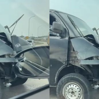 Kecelakaan di Tol Cimanggis-Cibitung, Mobil Rusak Parah dan Muatan Berserakan di Jalanan