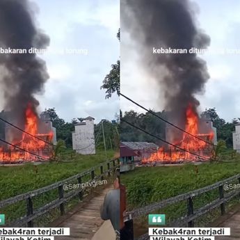Kebakaran Mengerikan Melanda Bangunan Pasar di Kotawaringin Timur Siang Ini
