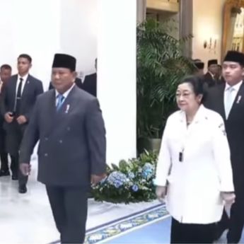 VIDEO: Wajah Tegang Wapres Gibran di Belakang Megawati Soekarnoputri