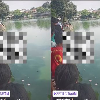 Mayat Mengambang di Setu Citayam Gegerkan Warga Depok Siang Ini