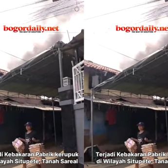 8 Mobil Damkar Sampai Diturunkan Jinakkan Api Kebakaran Pabrik Kerupuk di Bogor