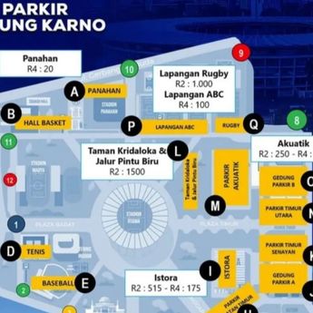 Ini Kantong-kantong Parkir untuk Kendaraan Pribadi di GBK
