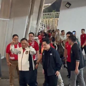 Presiden Prabowo Saksikan Langsung Pertandingan Indonesia Vs China di GBK