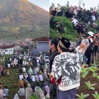Sholat Idul Adha di Wonosobo Membludak, Jemaah Terpaksa Gelar Sajadah di Kebun Warga