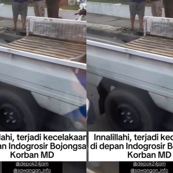 Kecelakaan Maut di Bojongsari Depok, Pemotor Tewas Terkapar