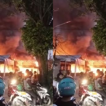 Kebakaran Hantam Bengkel Mobil di Bogor