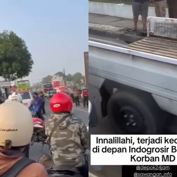 VIDEO: Nyawa Pemotor Tak Tertolong Kecelakaan Maut Bojongsari Depok