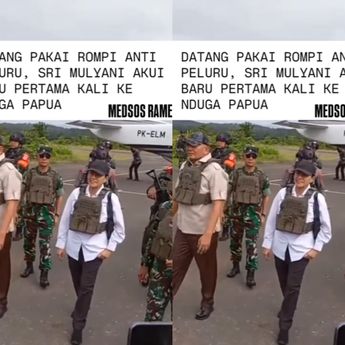 VIDEO: Sri Mulyani Sambangi Nduga Papua Pakai Rompi Anti Peluru