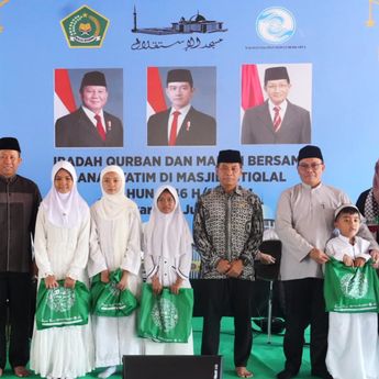 Kemenag dan Masjid Istiqlal Gelar Makan Bergizi Bersama 1.500 Anak Yatim