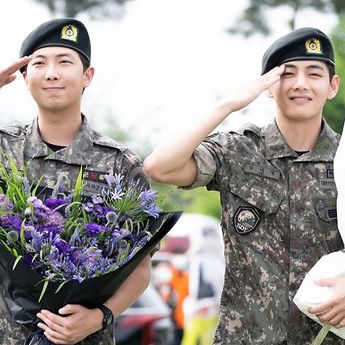 RM dan V BTS Selesai Wajib Militernya Hari Ini