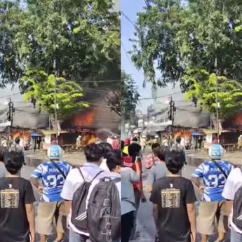 Kebakaran Mengerikan Hantam Bangunan Toko di Pulogadung Pagi Ini