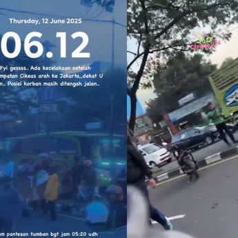 VIDEO: Nyawa Pemotor Tak Tertolong Dihantam Mobil di Cibubur Pagi ini