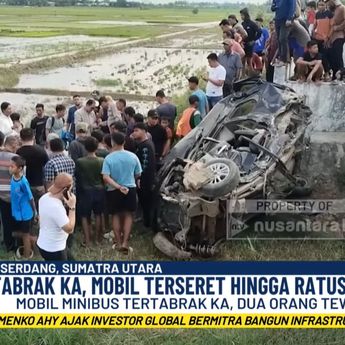 Tragis! Mobil Pasutri Dihantam Kereta Api Putri Deli, Terseret 150 Meter hingga Tewas di Tempat