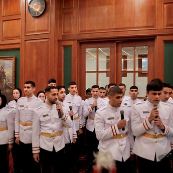 Momen Haru Lagu Kebangsaan Palestina Menggema Penuh Hormat di Kampus Unhan