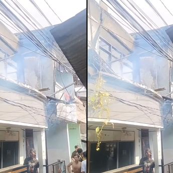 Kebakaran Melanda Perumahan Warga di Tomang